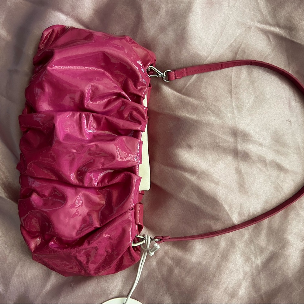STAUD Pink Patent Shoulder Bag - Picture 4 of 6